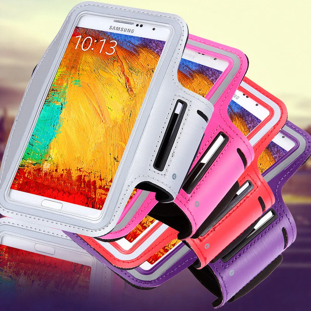 Waterproof Genernal Style PU Leather Case For Samsung Galaxy Note 1 2 3 4 N9100 Running Arm Band For Note4 phone case