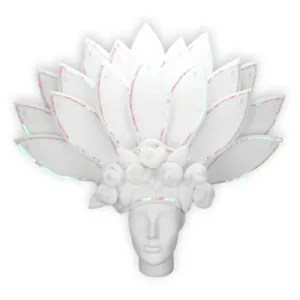 White Flowers & Feathers Crown