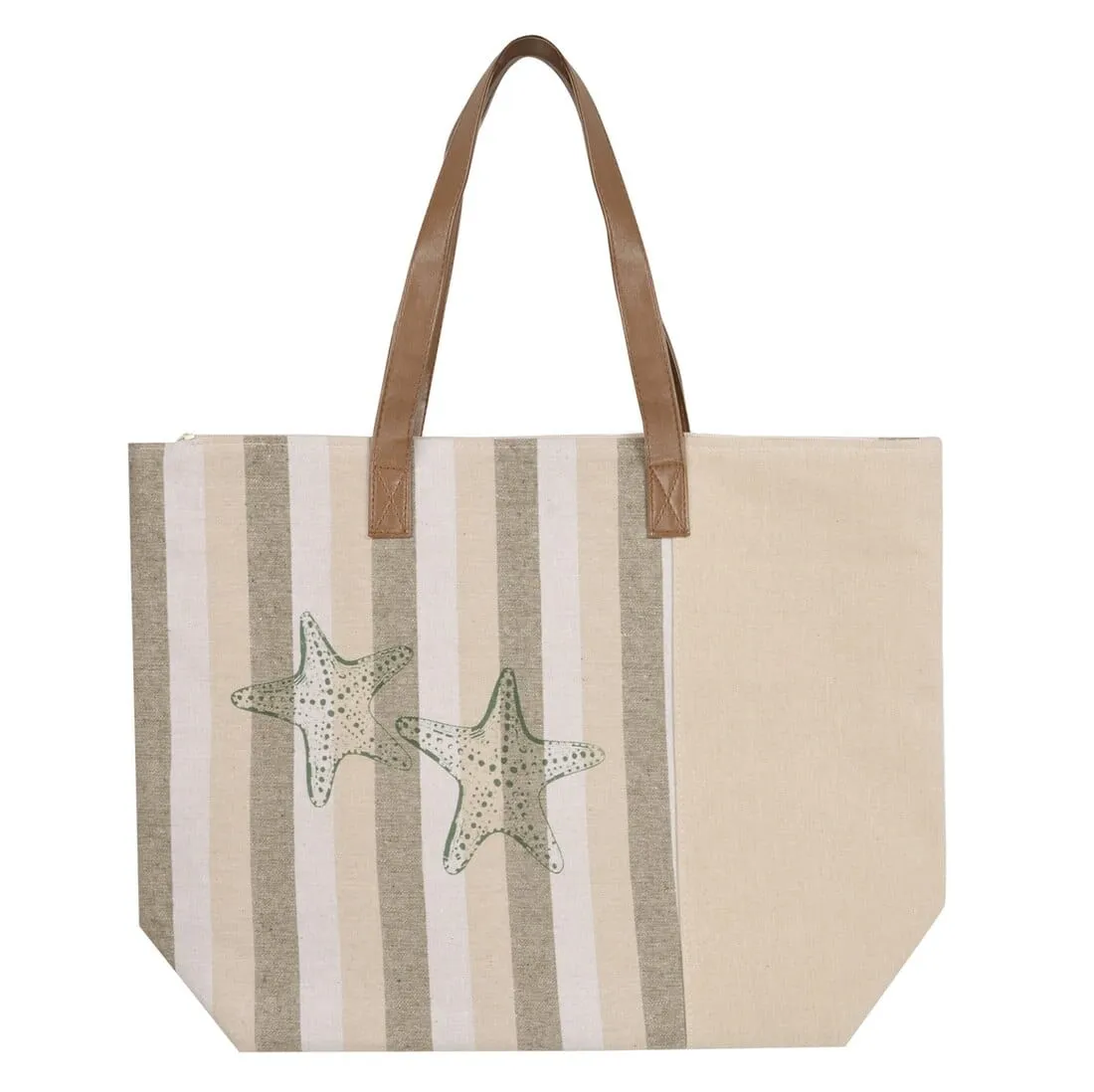 Womens Starfish Canvas Beach Shoulder Bag Shopping Tote