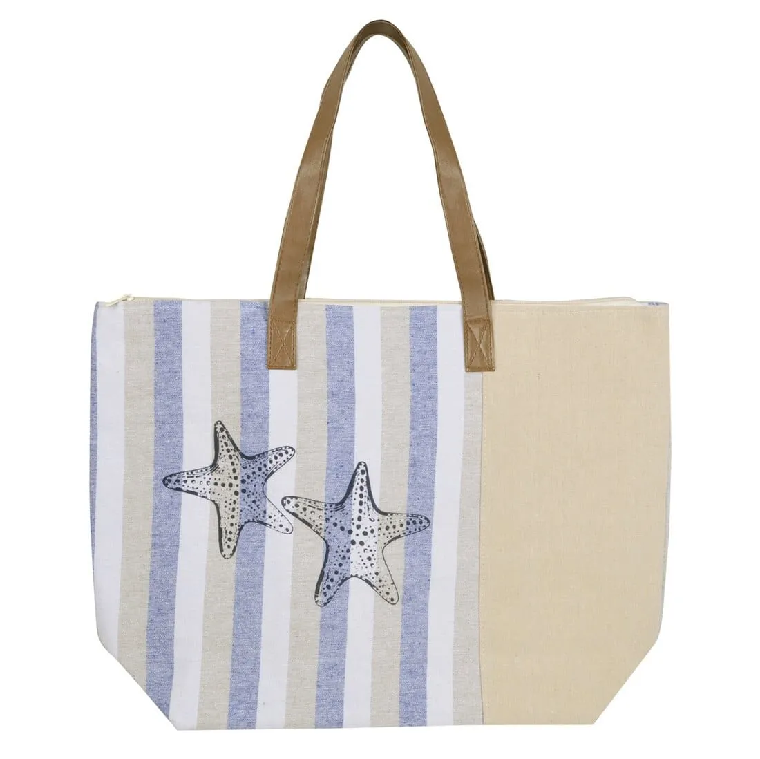 Womens Starfish Canvas Beach Shoulder Bag Shopping Tote