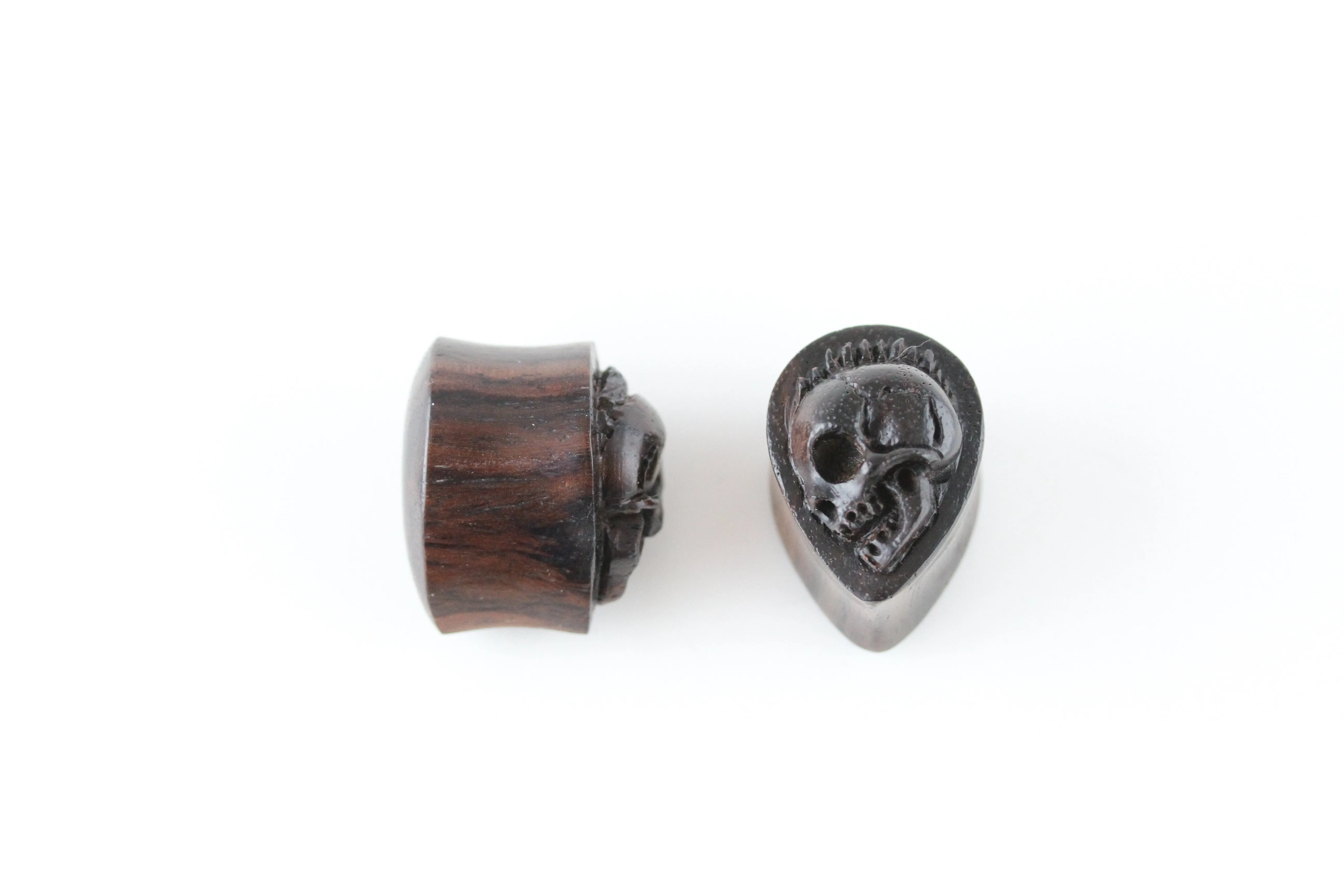 Wood Reaper TearDrop Plugs for Stretched Ears (Pair) - PA79