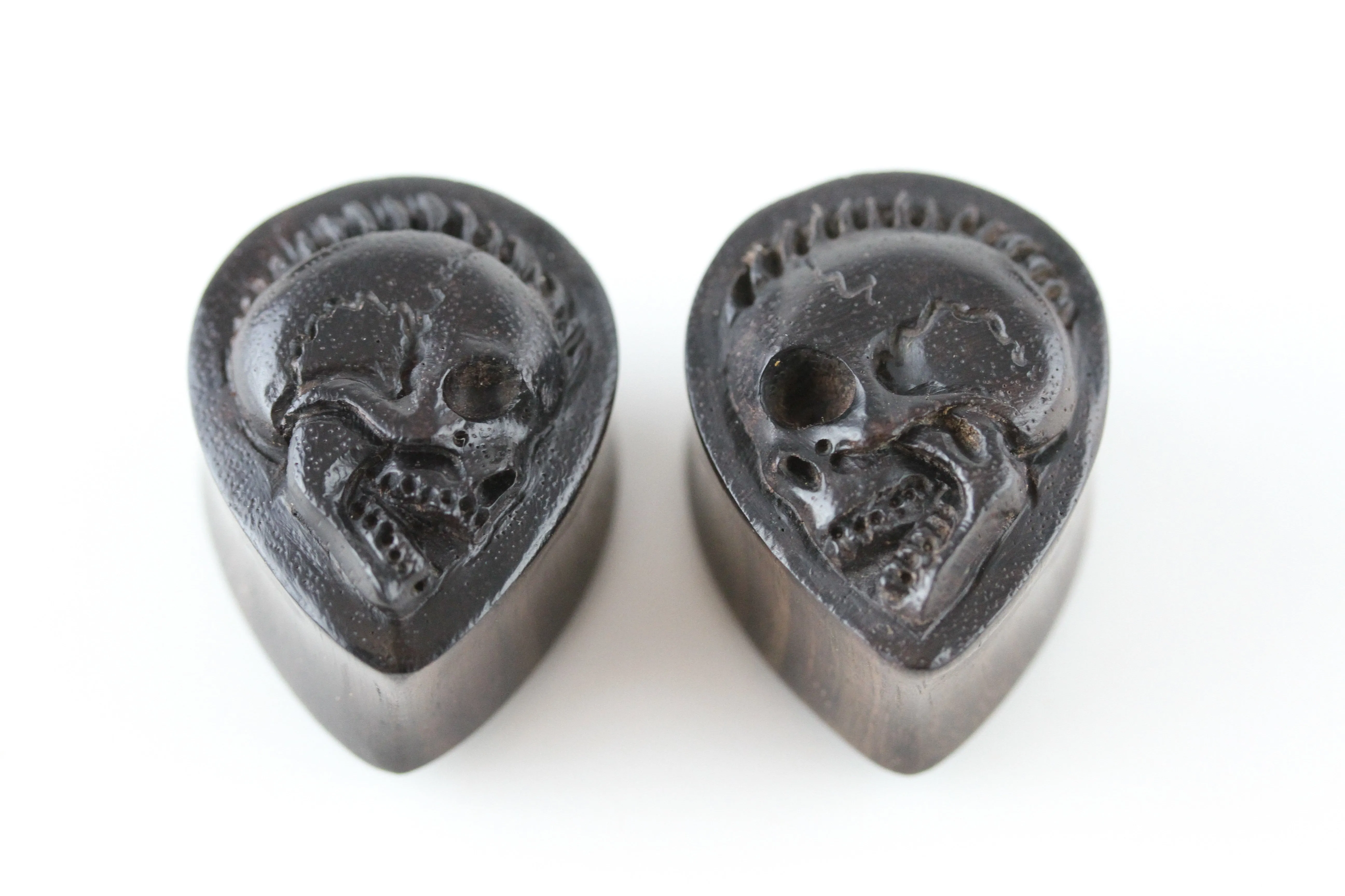 Wood Reaper TearDrop Plugs for Stretched Ears (Pair) - PA79