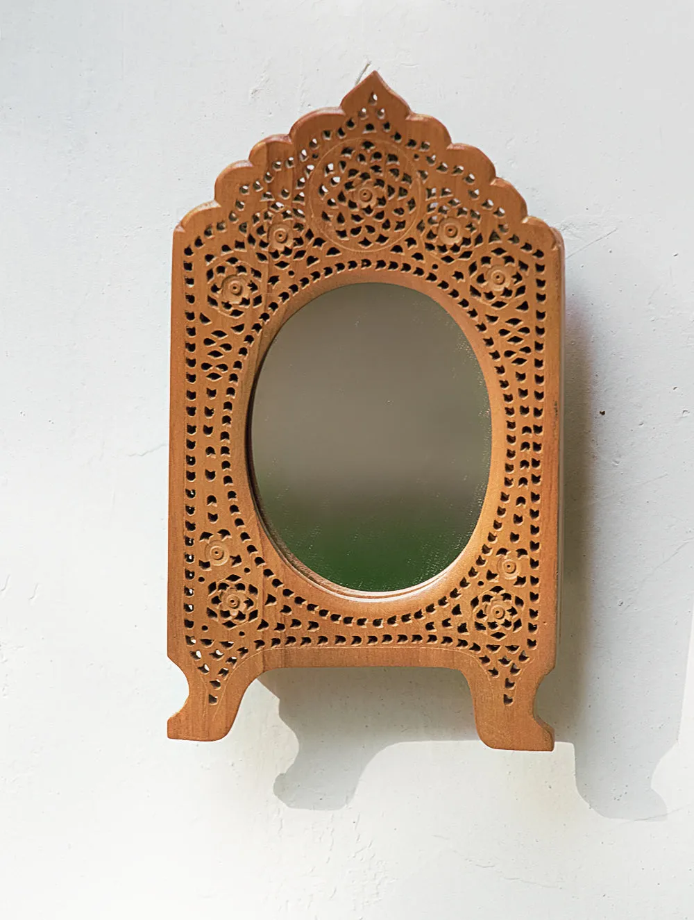 Wooden Jaali Single Frame - Minaret. Small ( Table/ Wall)