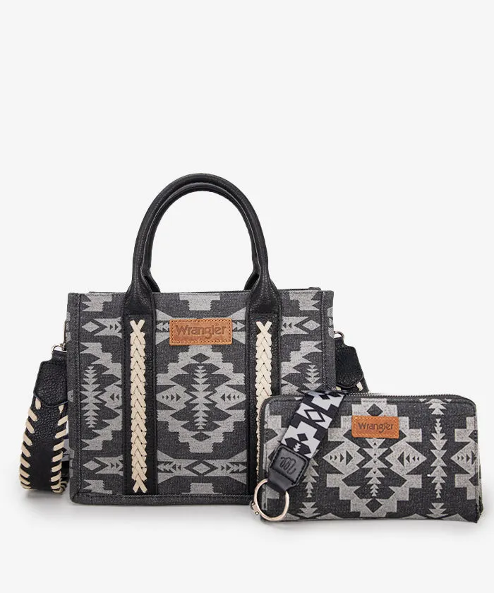 Wrangler Aztec Print Tote Bag Set