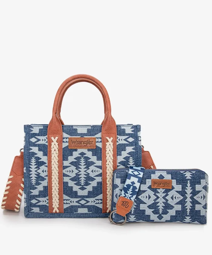 Wrangler Aztec Print Tote Bag Set