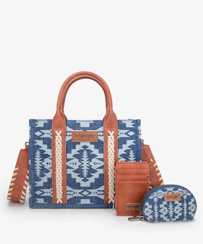 Wrangler Aztec Print Tote Bag Set