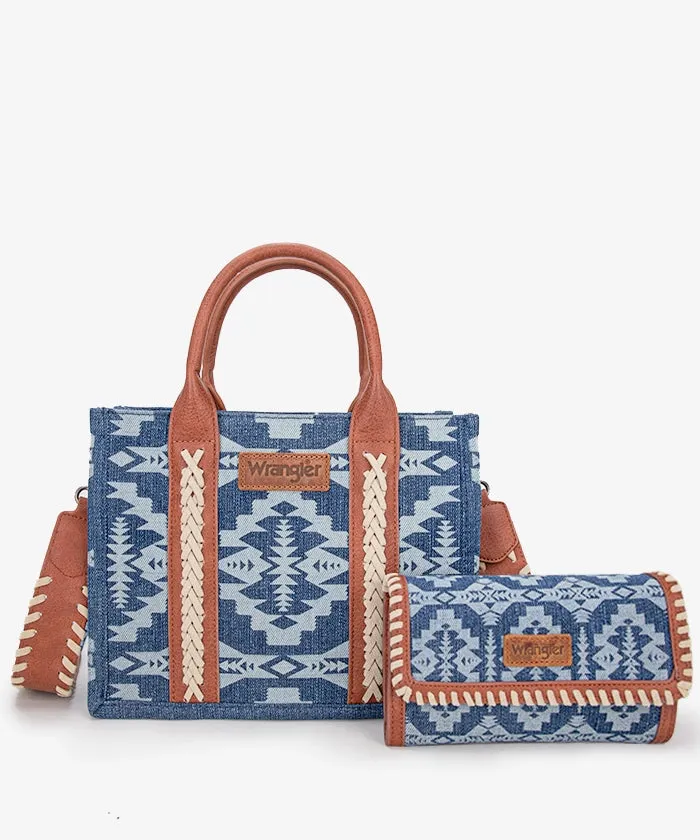 Wrangler Aztec Print Tote Bag Set