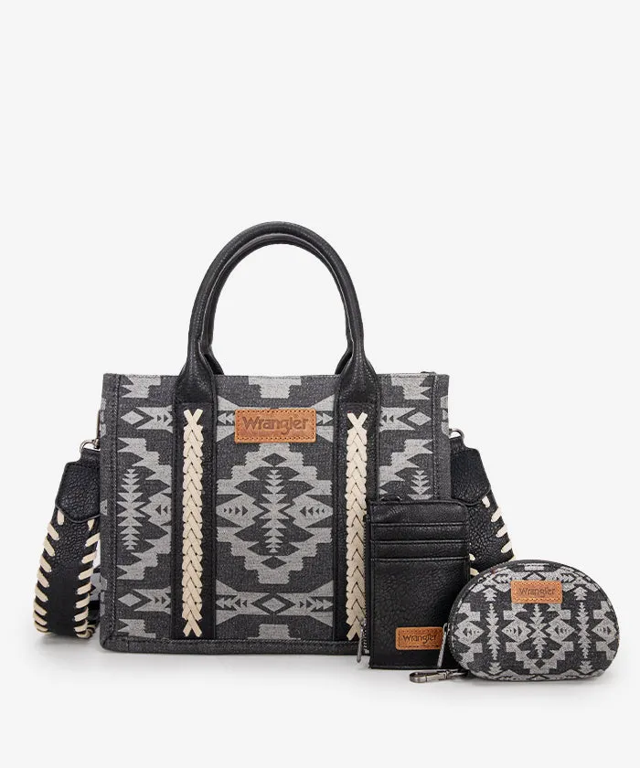 Wrangler Aztec Print Tote Bag Set