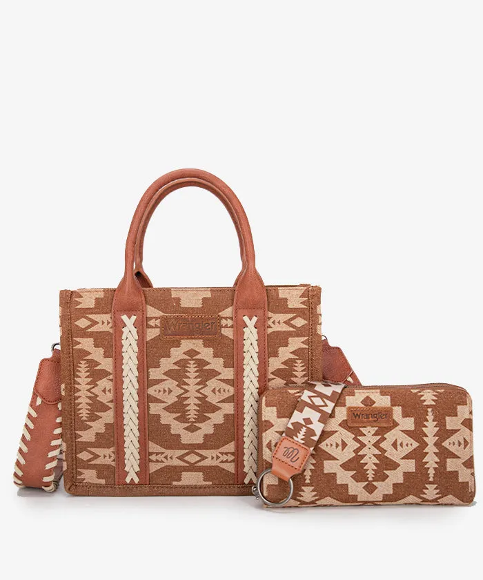 Wrangler Aztec Print Tote Bag Set