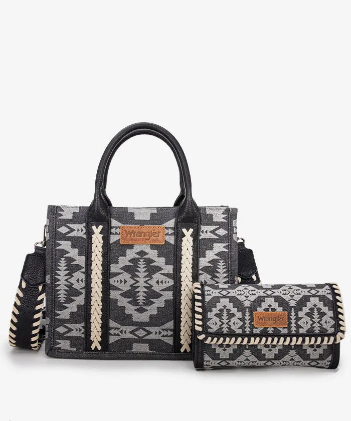 Wrangler Aztec Print Tote Bag Set