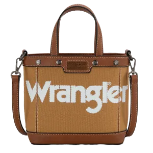 Wrangler Ladies Canvas Mini Top Handle Brown Tote Bag WG142-2005BR